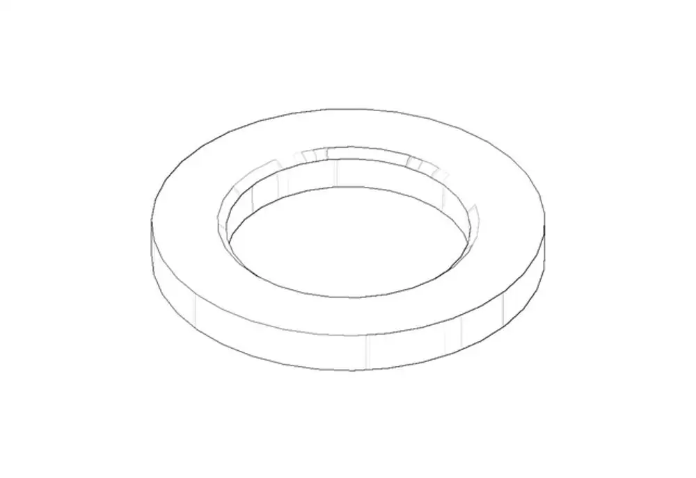 DORNBRACHT Rosette ERSATZTEILE 092785001 D. 46 x D. 28,6 x 5 mm Schwarz matt, 092785001-33 Galeriebild 1